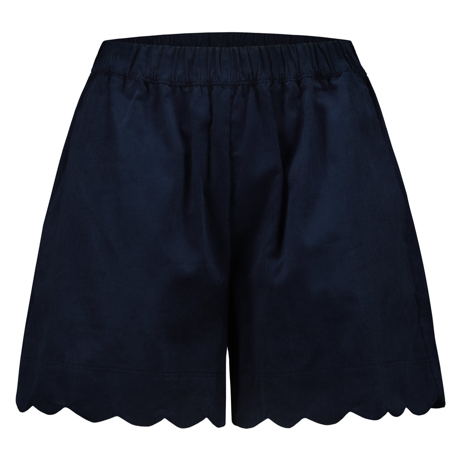 Short Velluto Mille Righe Blu