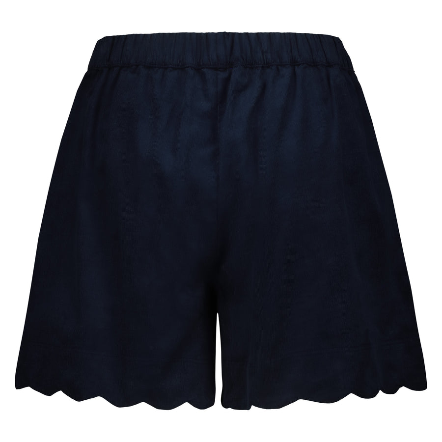 Short Velluto Mille Righe Blu